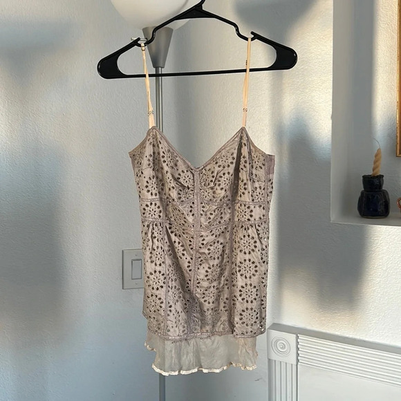 Marc Jacobs Eyelet Mesh Silk Top - Picture 1 of 7